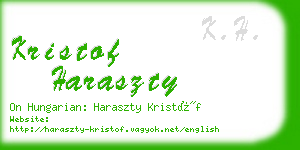 kristof haraszty business card